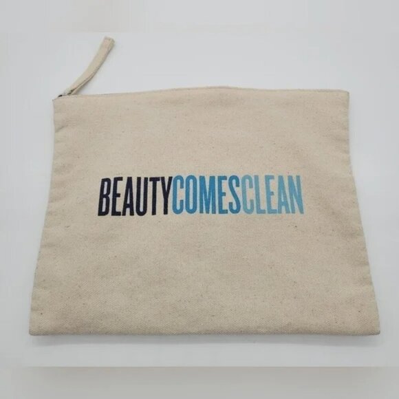 NWOT Beauty Counter Make-up Bag Canvas Zipper​​ - Picture 1 of 5